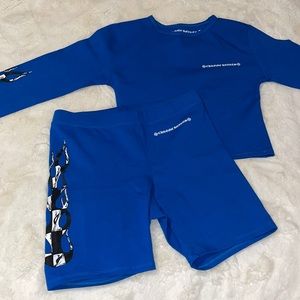 Chrome Hearts Blue Short Set